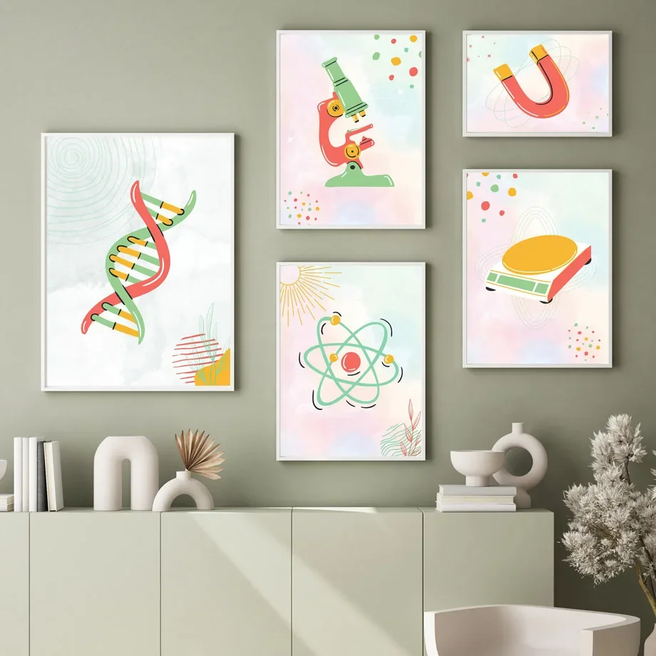 Science Nursery - Nauka, biologia, komórki, mikroskop, DNA, plakaty