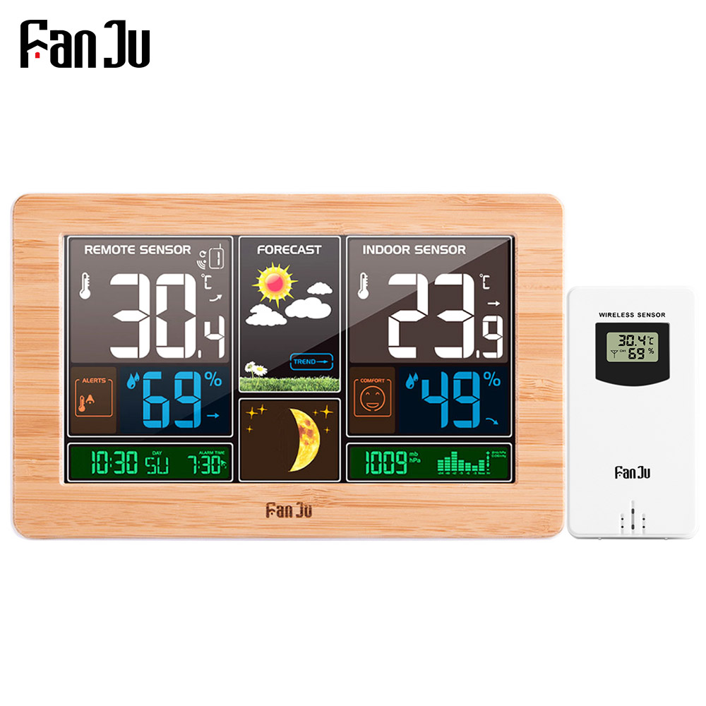 FanJu FJ3378 cyfrowy budzik ze – Weather Station Indoor recenzja i cena