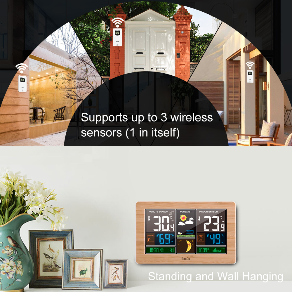 FanJu FJ3378 cyfrowy budzik ze – Weather Station Indoor recenzja i cena
